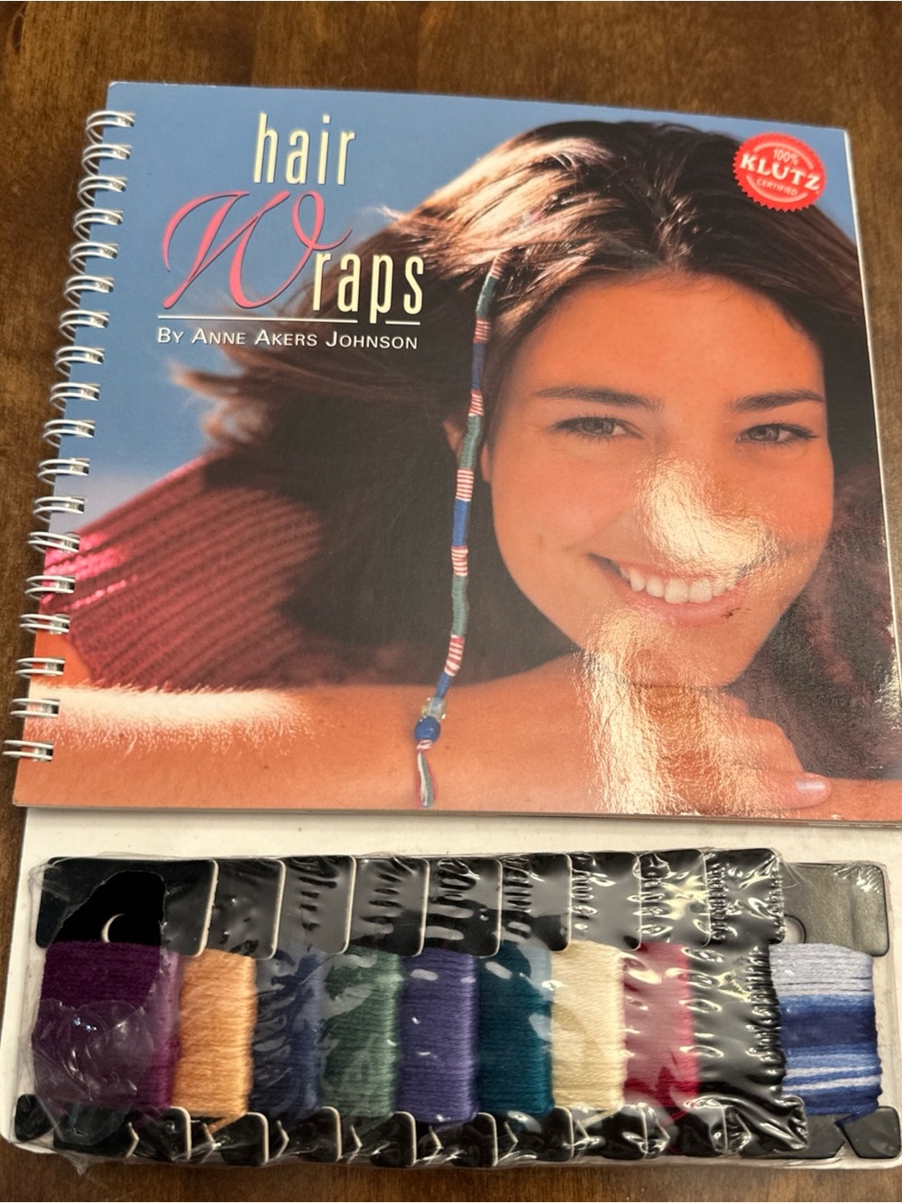 Vtg Hair Wraps Book Anne Akers Klutz - Missing Hair Accessiories Includes String